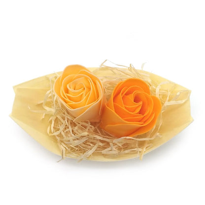 50 Barcas Con Flores Para Regalo Invitados (naranja) - Rosas De Jabón Para Baño Aromático. Detalle Original Para Eventos_2