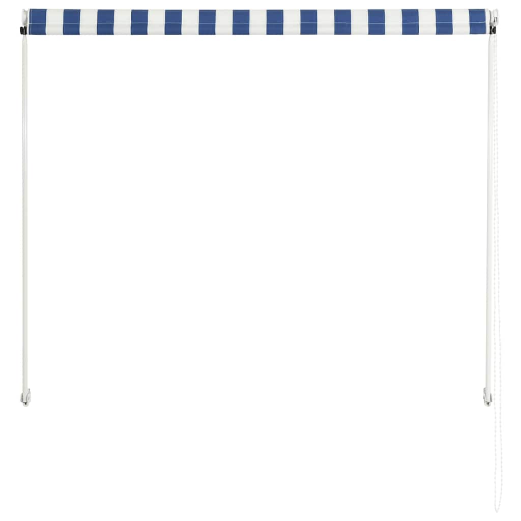 Toldo Retráctil 150x150 Cm Azul Y Blanco_4