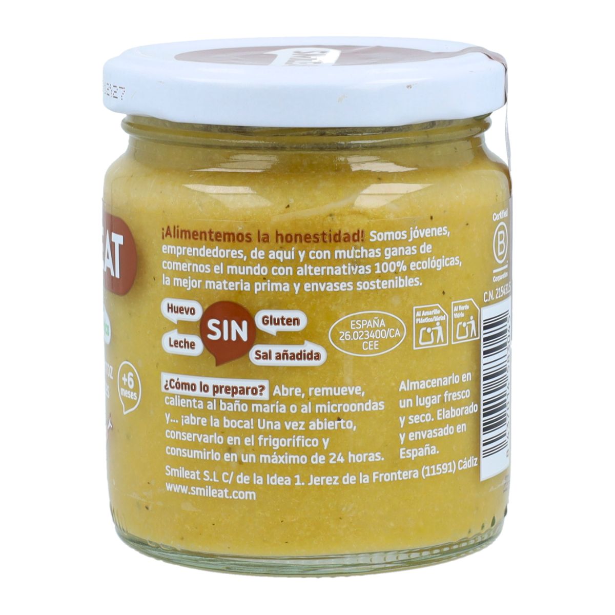Tarrito BIO pollo con arroz +6 meses Smileat, 230g