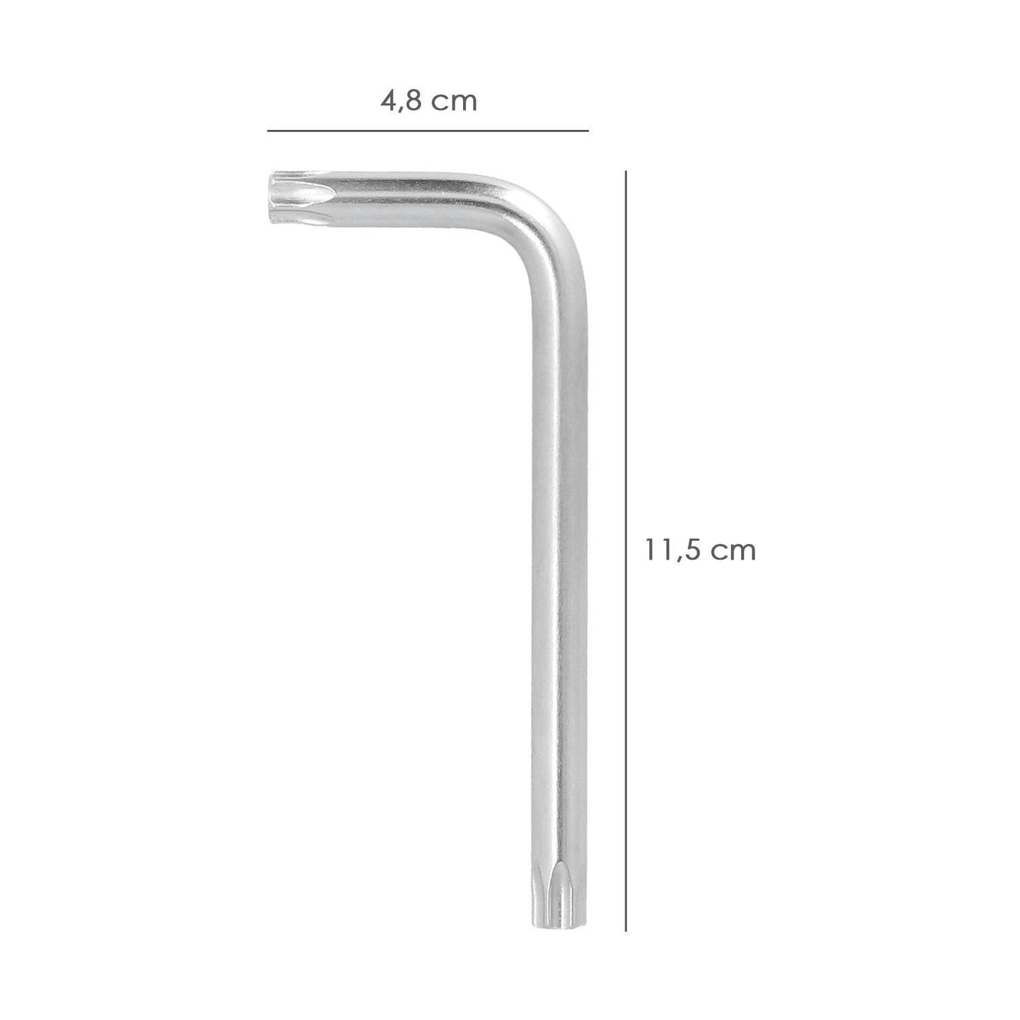 Llave Torx Inviolable Standar Acero Cromo Vanadio Profesional T50 Mm. Llave Estrella, Llave Allen Estrella