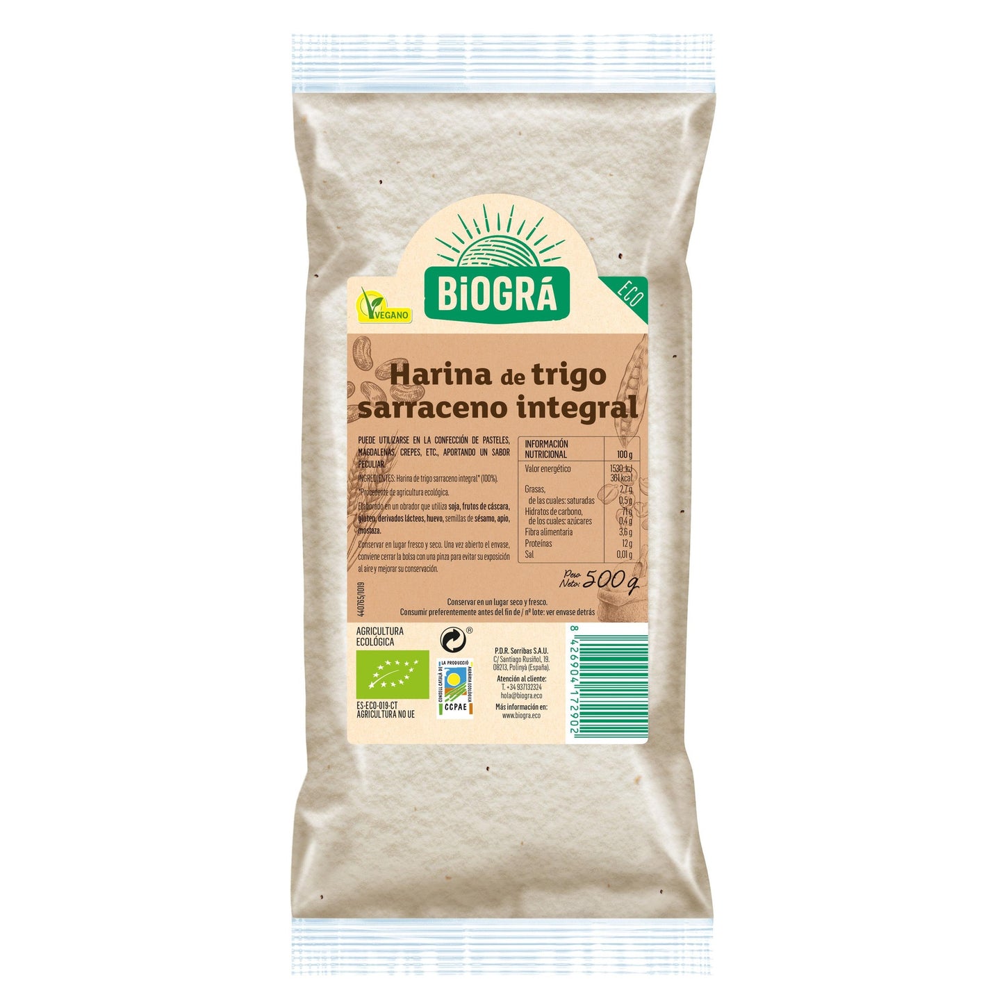Harina de Trigo Sarraceno Integral Bio 500 g Biográ
