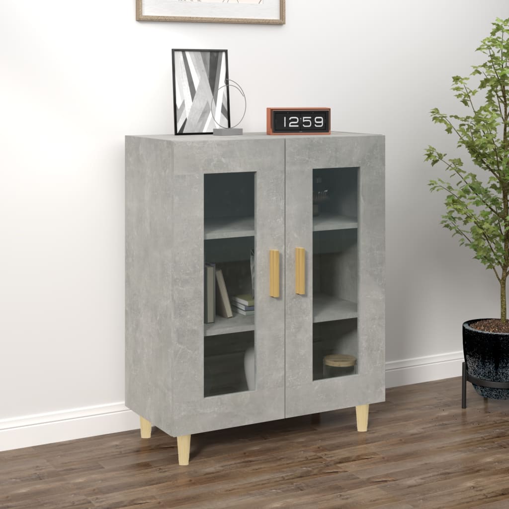 Aparador De Madera De Ingeniería Gris Hormigón 69,5x34x90 Cm / Vetonek_1