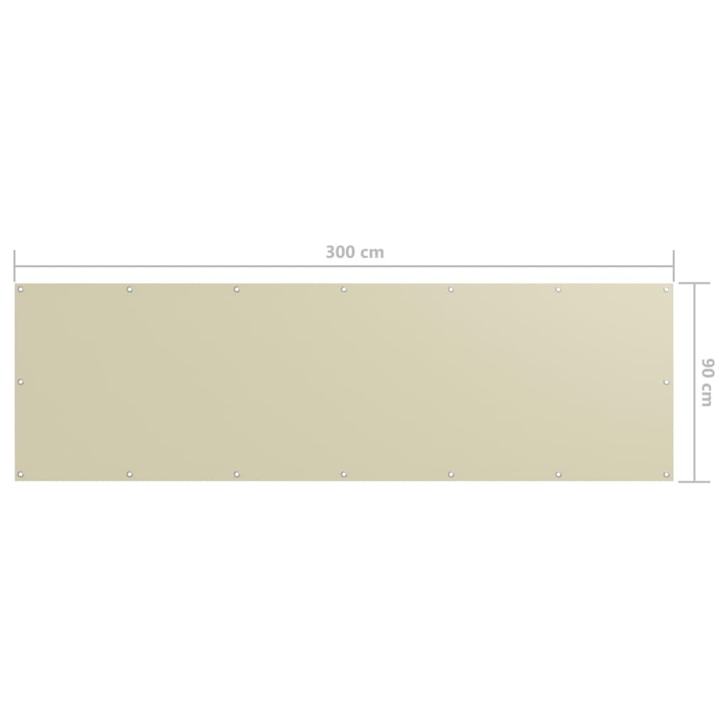 Vidaxl Toldo Para Balcón Tela Oxford Crema 90x300 Cm_2