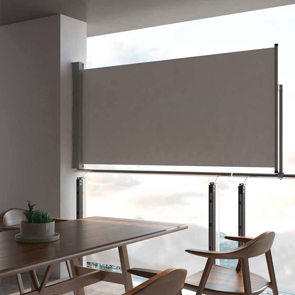 Vidaxl Toldo Lateral Retráctil Para Patio 120x300 Cm Gris_1