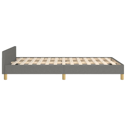 Estructura De Cama Con Cabecero De Tela Gris Oscuro 120x200 Cm / Vetonek_3