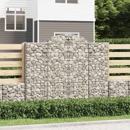 Cestas Gaviones 14 Uds Forma De Arco Hierro 200x50x160/180 Cm_1
