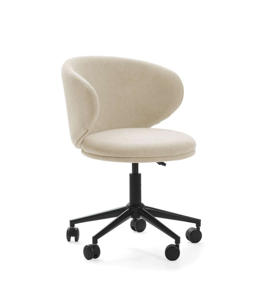 Sillón Despacho Giratorio Elevable Rebeca Acabado Beige, 60.5m(ancho) 73.5/83cm(altura) 6_0