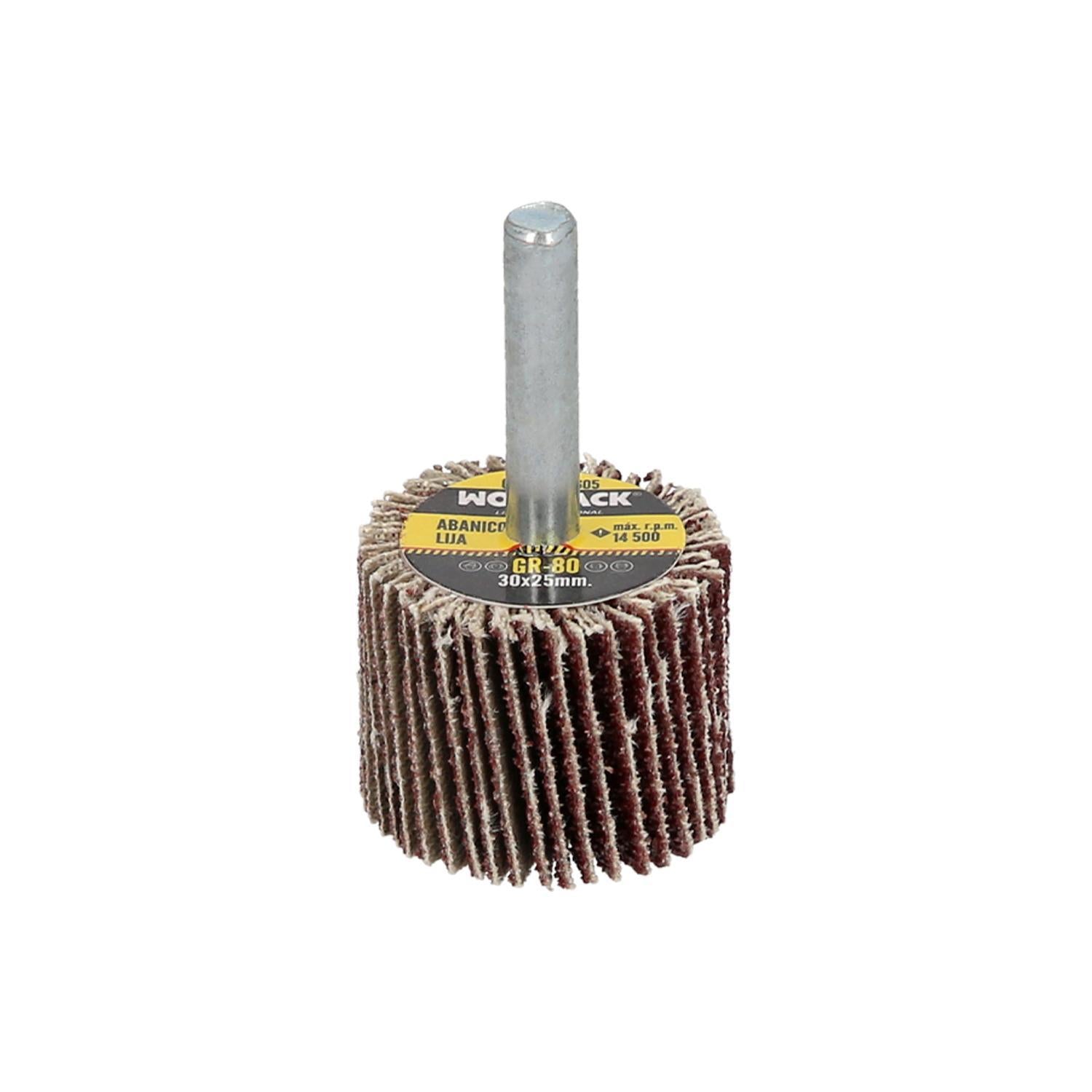 Abanico Lija Grano 80 Medida Ø 30 X 25 Mm. Disco Abrasivo Laminas, Ruedas Mil Hojas, Ruedas Abrasivas,lijado,desbaste,pulir_0