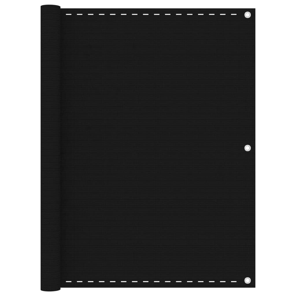 Vidaxl Toldo Para Balcón Hdpe Negro 120x500 Cm_0