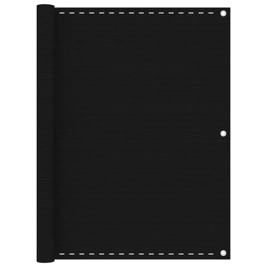 Vidaxl Toldo Para Balcón Hdpe Negro 120x500 Cm_0