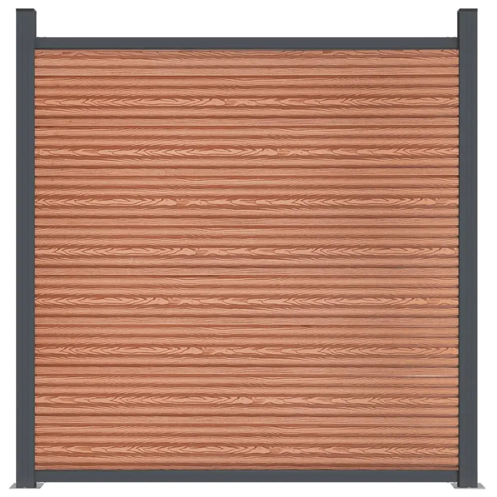 Panel De Valla Wpc Marrón 173x186 Cm / Vetonek_2