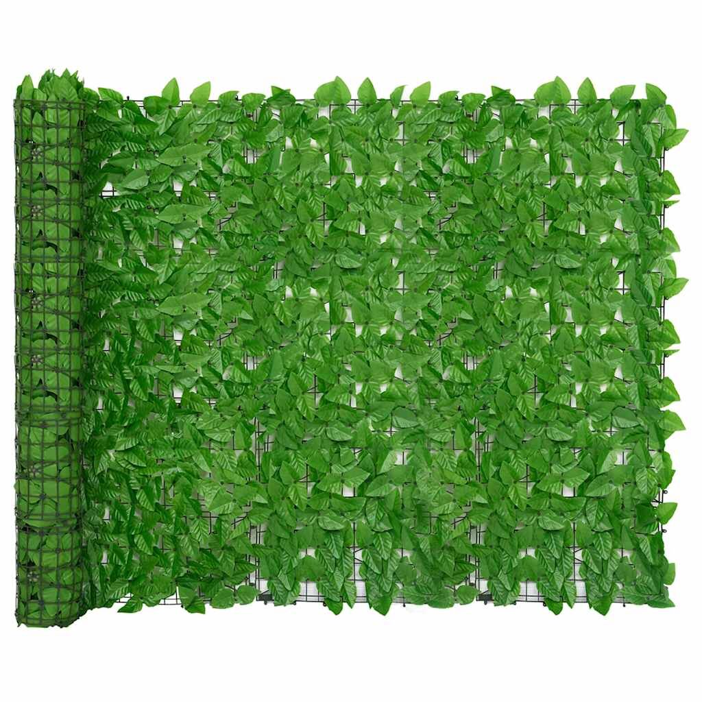 Vidaxl Toldo Para Balcón Con Hojas Verde 300x150 Cm_0