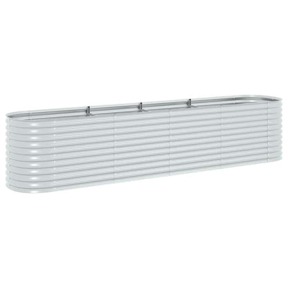 Arriate De Acero Galvanizado Plateado 400x80x81 Cm_0