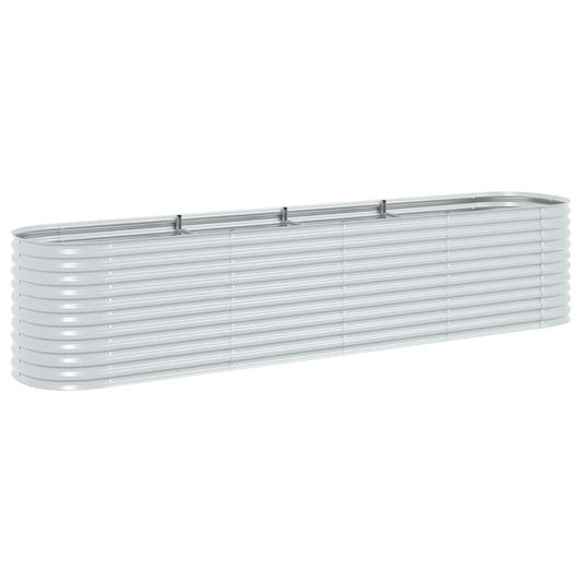 Arriate De Acero Galvanizado Plateado 400x80x81 Cm_0