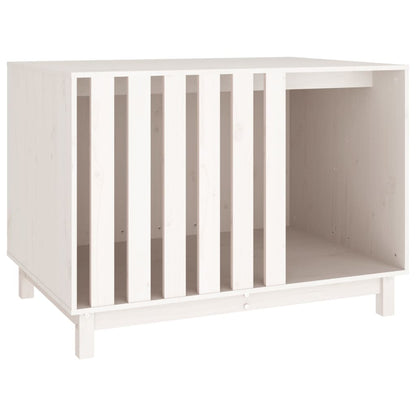 Cama Para Perros Madera Maciza De Pino Blanco 100x70x72 Cm / Vetonek_3