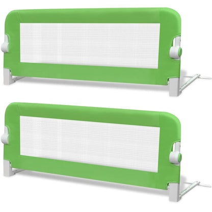 Barandilla De Seguridad Cama De Niño 2 Uds Verde 102x42 Cm_0