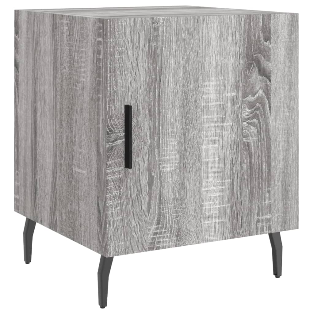 Mesita De Noche Madera De Ingeniería Gris Sonoma 40x40x50 Cm_0
