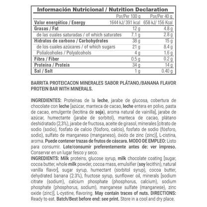 Protein Bar (barrita De Proteína) - 40g - Platano - Snack Proteíco - Masmusculo_4