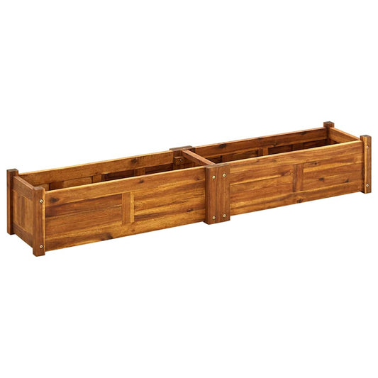 Arriate De Jardín De Madera De Acacia 150x30x25 Cm_0
