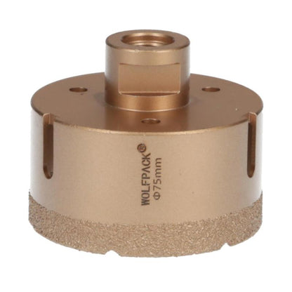 Corona Diamante Para Amoladora Ø 75 Mm. Conexión Rosca M14. Corte Seco_0