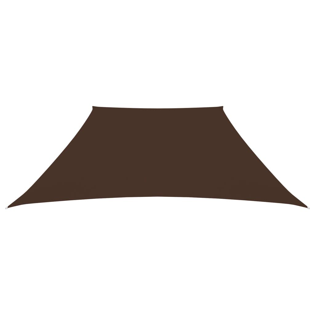 Vidaxl Toldo De Vela Trapezoidal De Tela Oxford Marrón 3/4x3 M_1