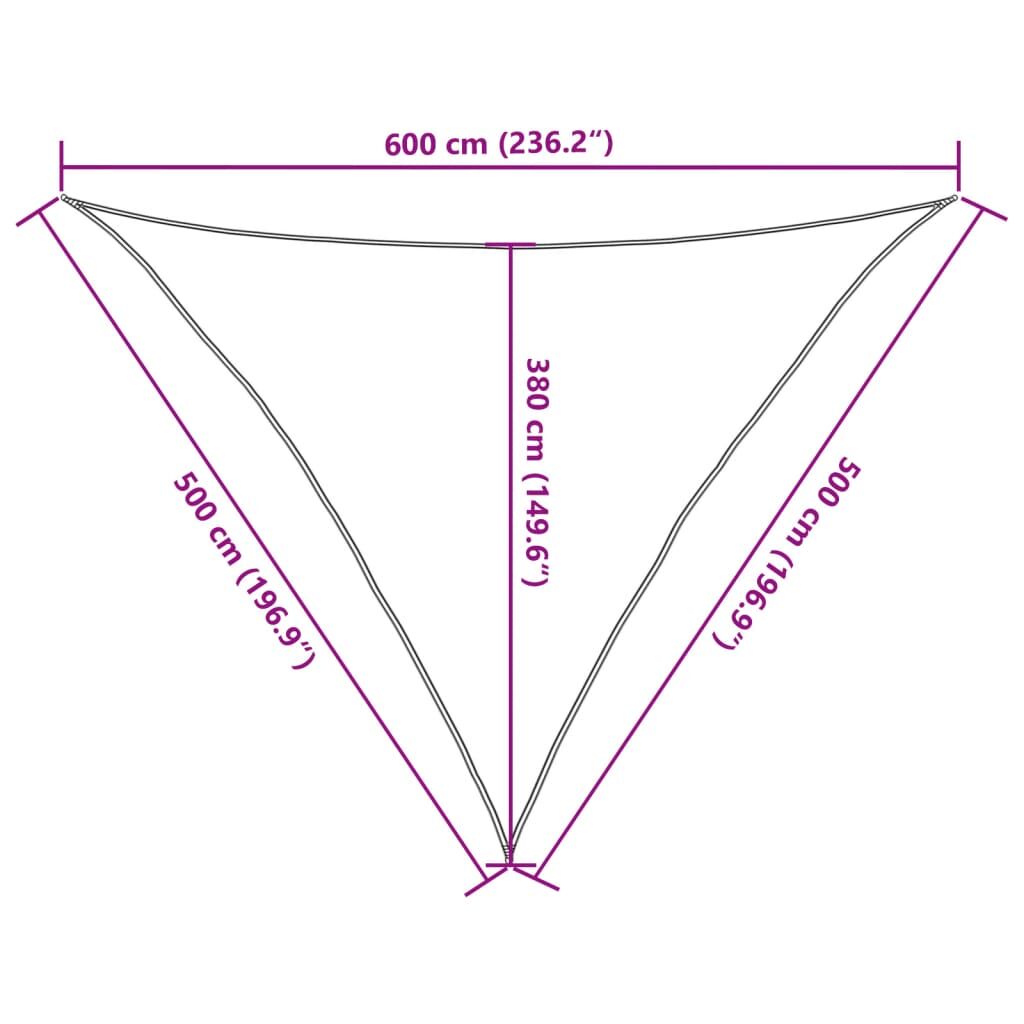 Vidaxl Toldo De Vela Marrón Hdpe 160 G/m² 5x5x6 M_2