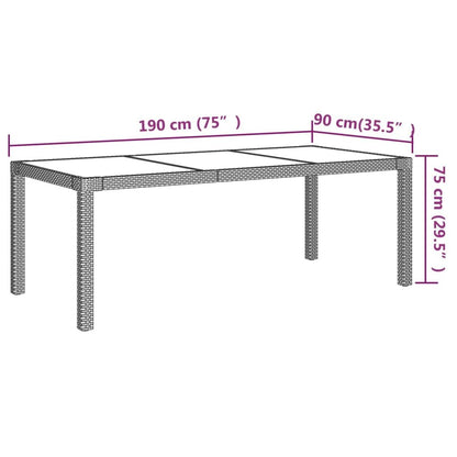 Vidaxl Juego De Comedor De Jardín 7 Piezas Ratán Sintético Negro_2