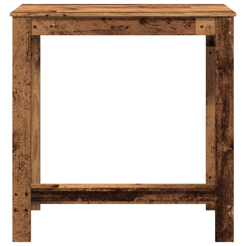 Mesa Alta De Bar Madera Ingeniería Envejecida 102x50x103,5 Cm_2
