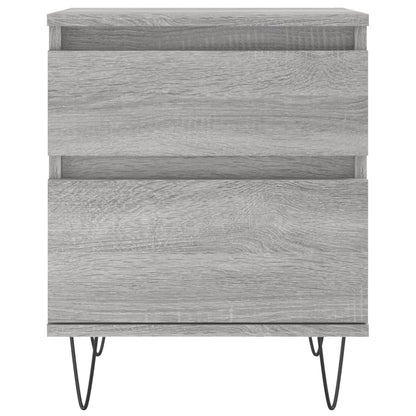 Mesita De Noche 2 Uds Madera Ingeniería Gris Sonoma 40x35x50 Cm_4