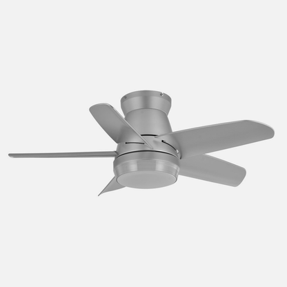 Ventilador Dc Neutron 24w 2400lm Plata 5 Aspas 91d 3000k,4500k,6000k, Remoto+temporizador+memoria_1