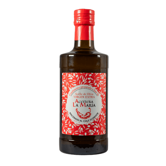 Aceite De Oliva Virgen Extra Macerado Al Chile Scorpion 50 Cl Cristal