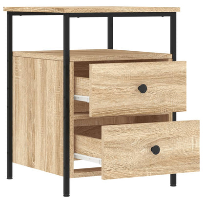 Mesita De Noche Madera De Ingeniería Roble Sonoma 44x45x60 Cm_4