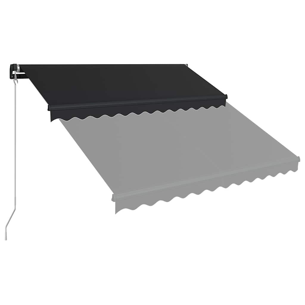 Toldo Retráctil Manual Con Led Gris Antracita 300x250 Cm_3