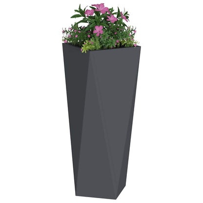 Jardinera 2 Pcs Antracita 30 X 30 X 75 Cm Acero_2