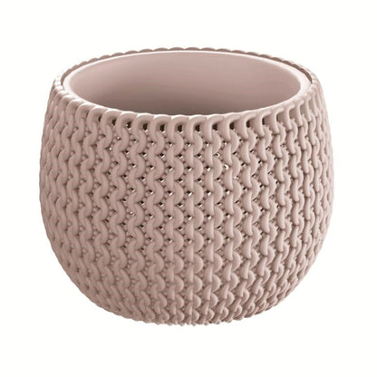 Maceta Redonda Con Deposito Splofy Bowl De Plastico En Color Mocca 23,9 (largo) X 23,9 (ancho) X 16,1 (altura) Cm_1