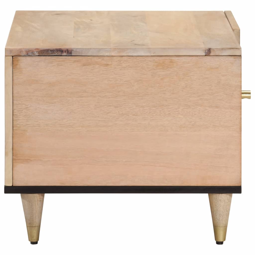 Mesa De Centro De Madera Maciza De Mango 80x50x40 Cm_2