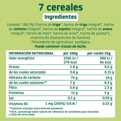 Papilla de 7 Cereales Eco Smileat 200 g