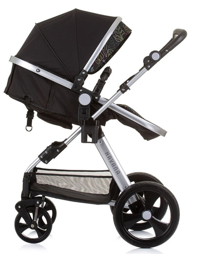 Carrito De Bebé Havana Trio Convertible Hasta 22 Kg Con Bolso Y Mosquitera Obsidian Leaves_2