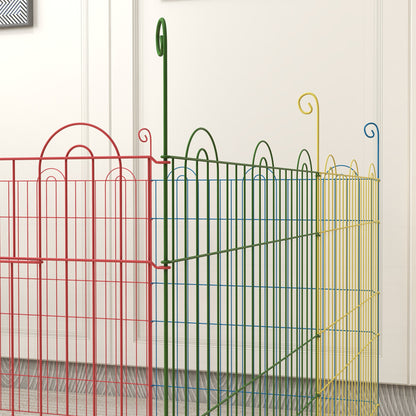 Pawhut Parque Plegable Para Perros De 8 Paneles Ø156x60 Cm Con Puerta Multicolor_4