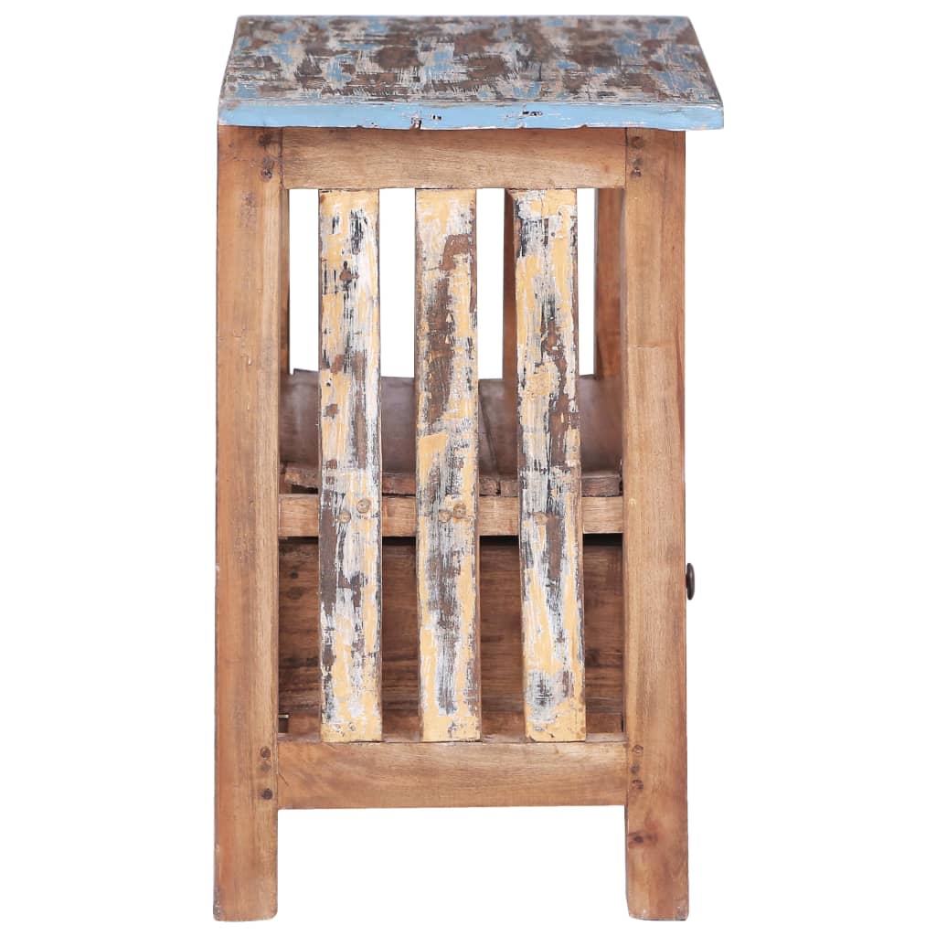 Mesita De Noche Madera Maciza De Caoba 41x30x50 Cm_3