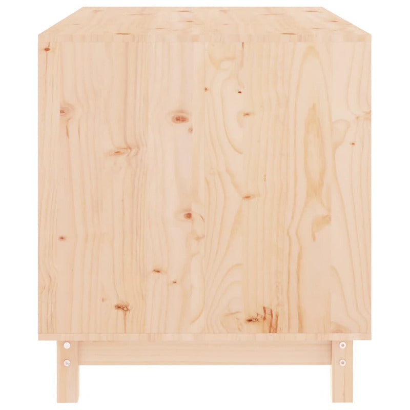 Vidaxl Caseta Para Perros Madera Maciza De Pino 90x60x67 Cm_5