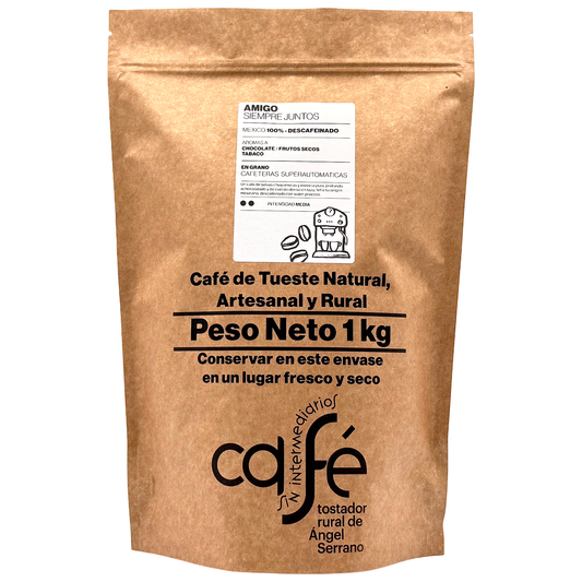 Cafe Sin Intermediarios Café Descafeinado Amigo En Grano Para Superautomática 1 Kg_0