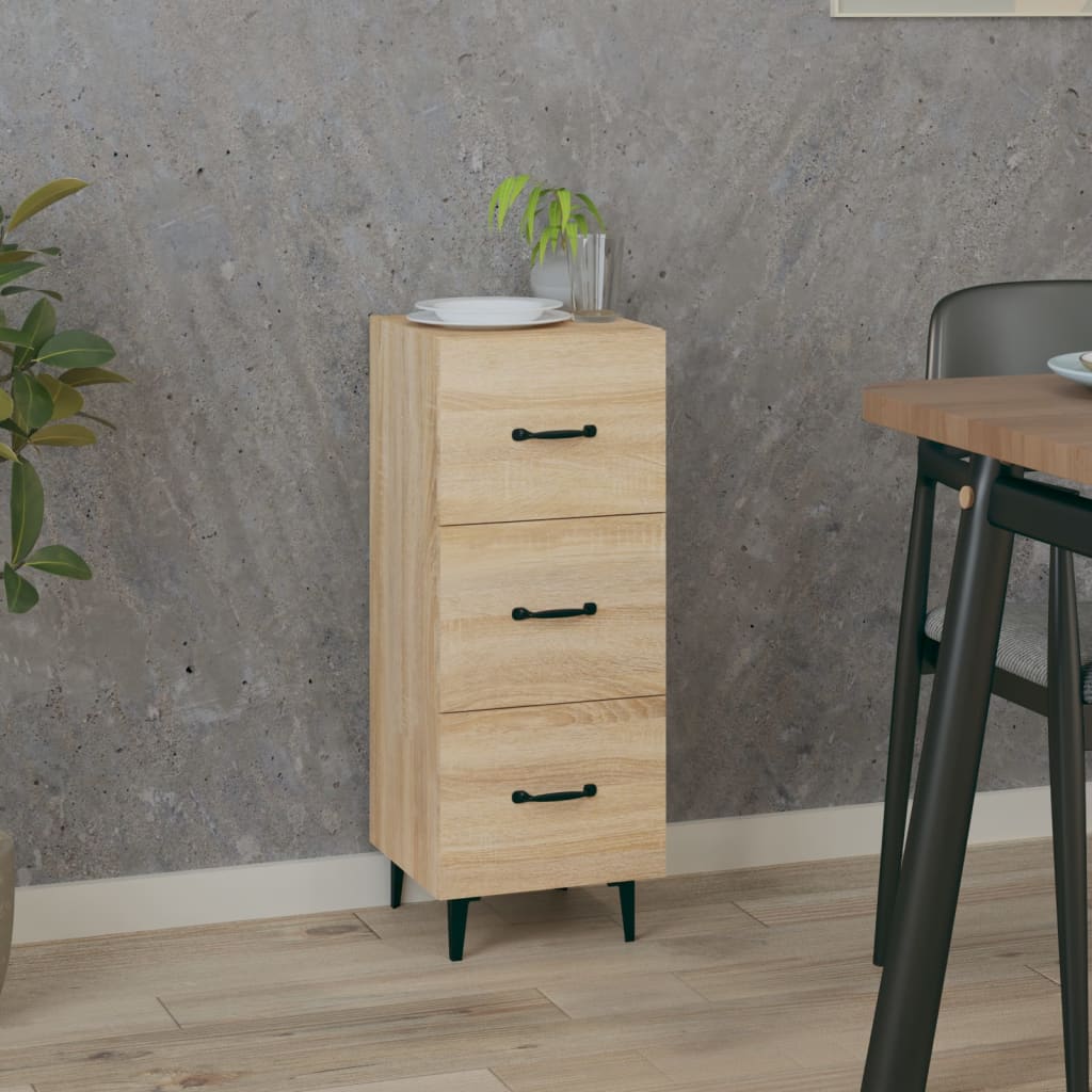 Aparador Madera Contrachapada Color Roble Sonoma 34,5x34x90 Cm / Vetonek_5