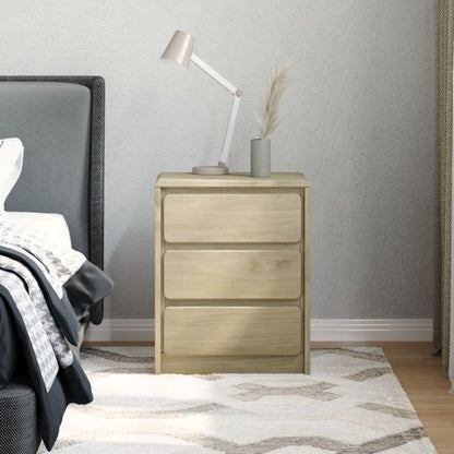 Mesita De Noche Sauda Madera De Pino Maciza Roble 44x35x56 Cm_1