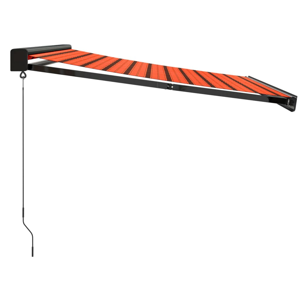 Vidaxl Toldo Retráctil Aluminio Y Tela Naranja Y Marrón 3x2,5 M_3