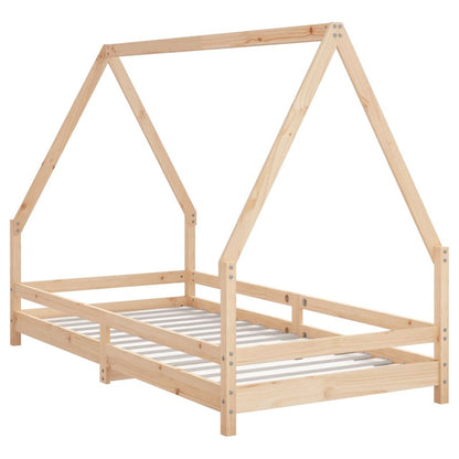 Vidaxl Estructura De Cama Infantil Madera Maciza De Pino 90x190 Cm_5