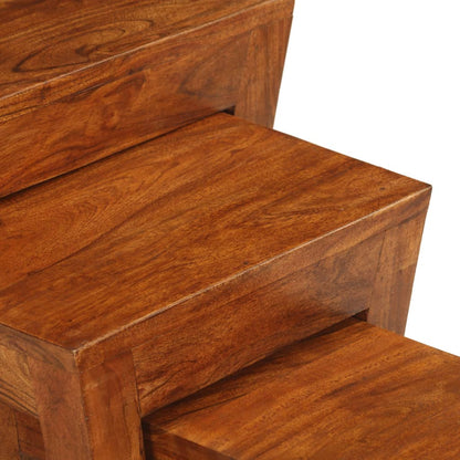 Mesas Apilables 3 Pzas Madera Maciza Acacia Marrón 50x35x50 Cm_4
