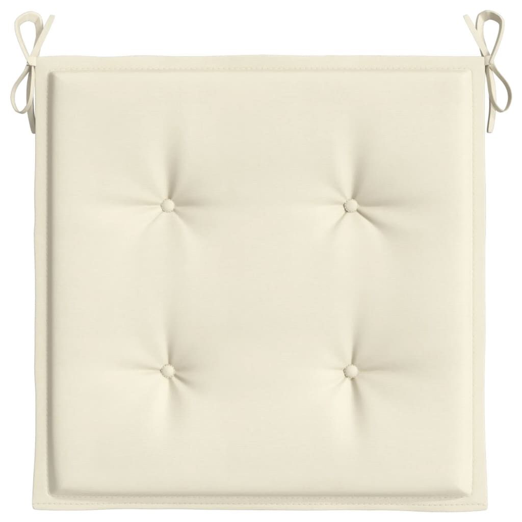 Vidaxl Cojines De Silla De Jardín 2 Uds Tela Oxford Crema 50x50x3 Cm_4