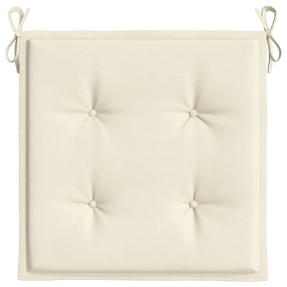 Vidaxl Cojines De Silla De Jardín 2 Uds Tela Oxford Crema 50x50x3 Cm_4