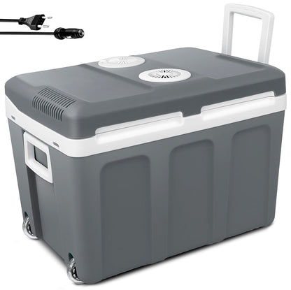 Nevera Portátil Eléctrica De Viaje, Coche, Camping, 40 L, Conexión 12v Y 220v, Enfría Y Calienta, Briebe, Cf1155, Gris_0